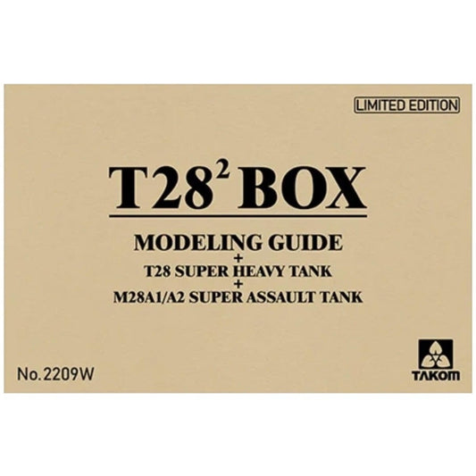 1:35 T28² BOX T28 Super Heavy Tank + T28A1/A2 Super Assault Tank + Modelling Guide - TAKOM