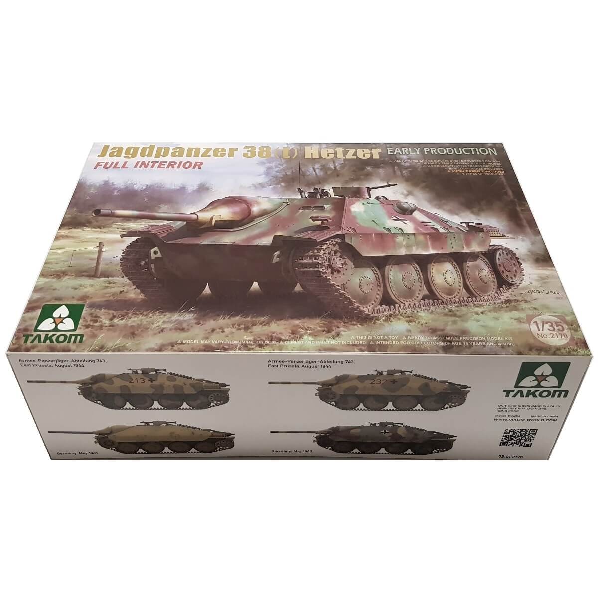 1:35 Jagdpanzer 38(t) Hetzer Early Production - Full Interior - TAKOM ...