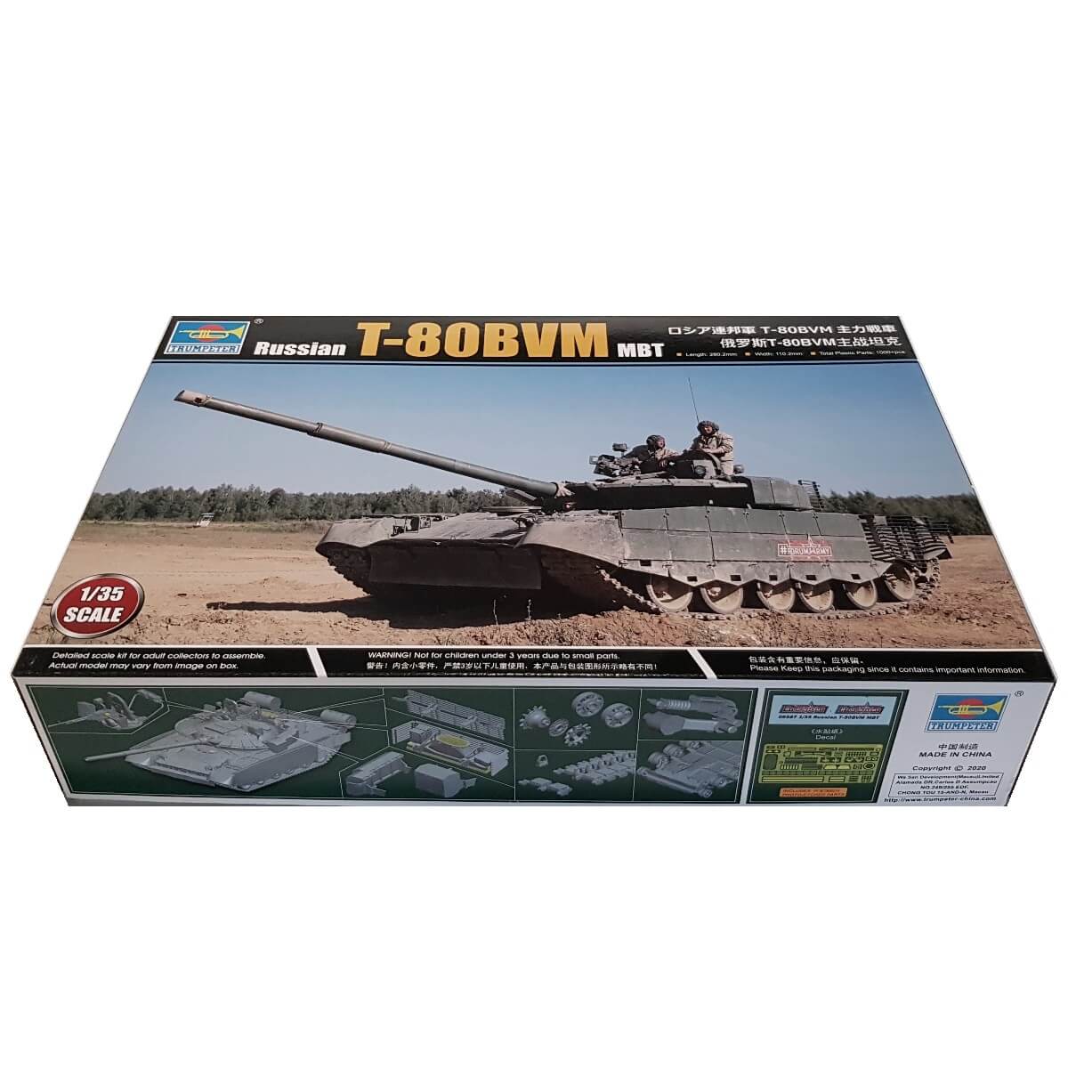 80bvm Model Kit 1:35 Russian T-80BVM MBT - TRUMPETER – one35scale