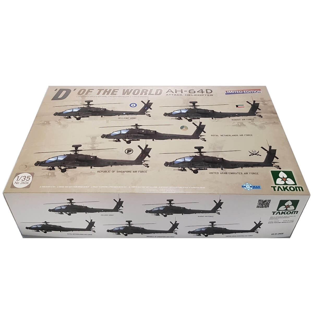 1:35 AH-64D Attack Helicopter - D of the World - TAKOM