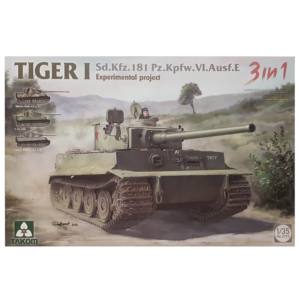 1:35 Sd.Kfz.181 Pz.Kfw.VI. Ausf. E Tiger I Experimental Project - TAKOM