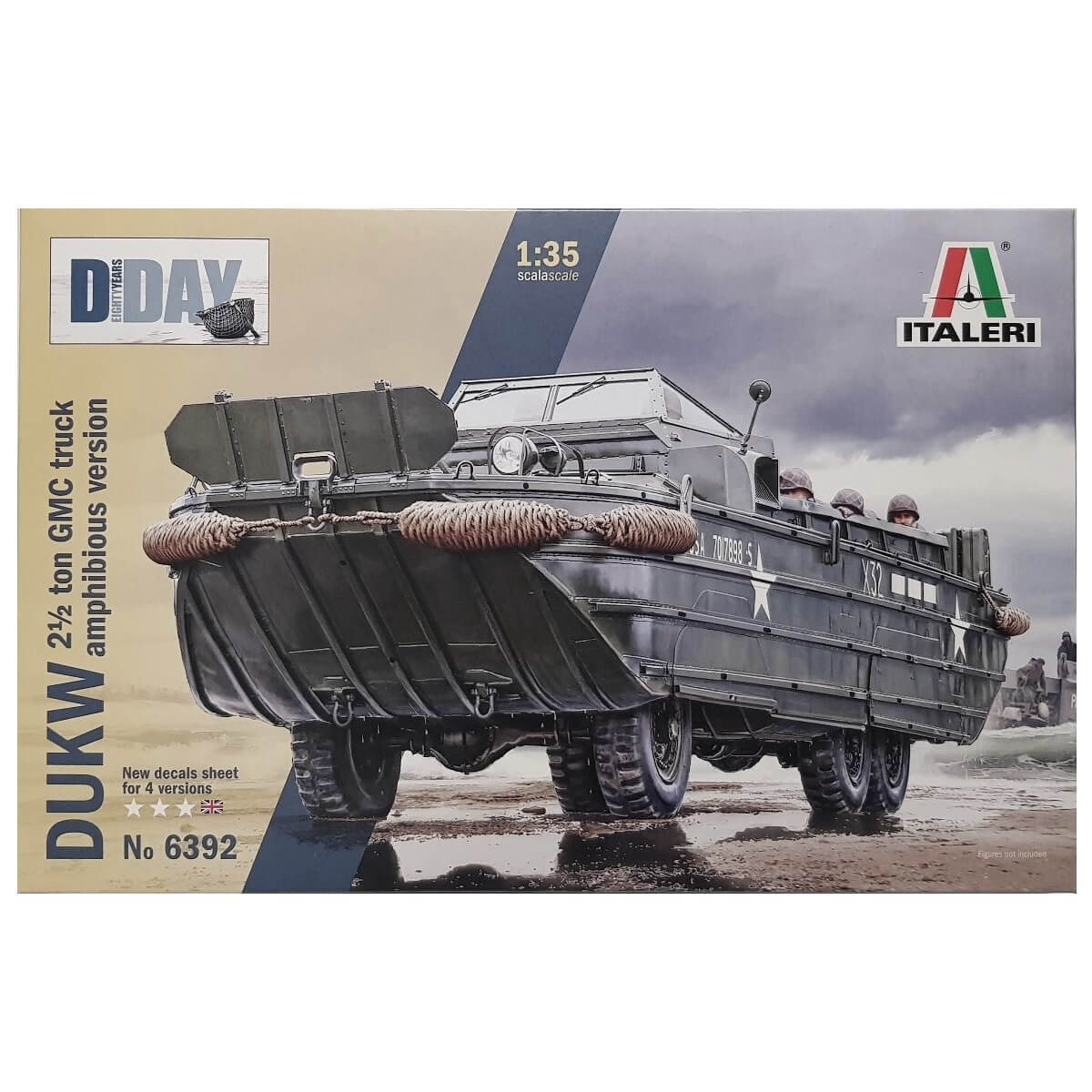 1:35 DUKW 2½ ton GMC Truck Amphibious Version - D DAY Eighty Years - ITALERI