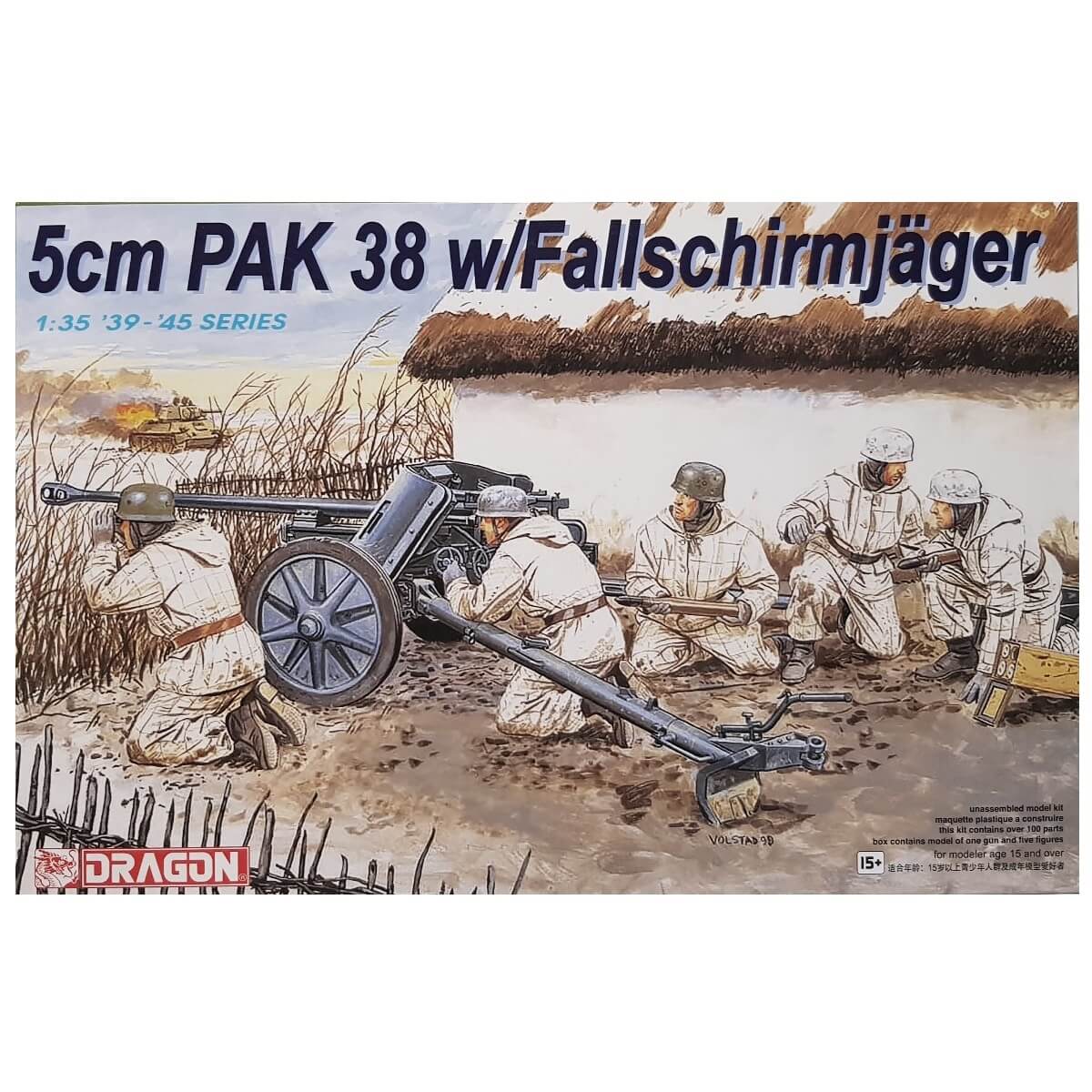 1:35 5cm PAK 38 with Fallschirmjager - DRAGON