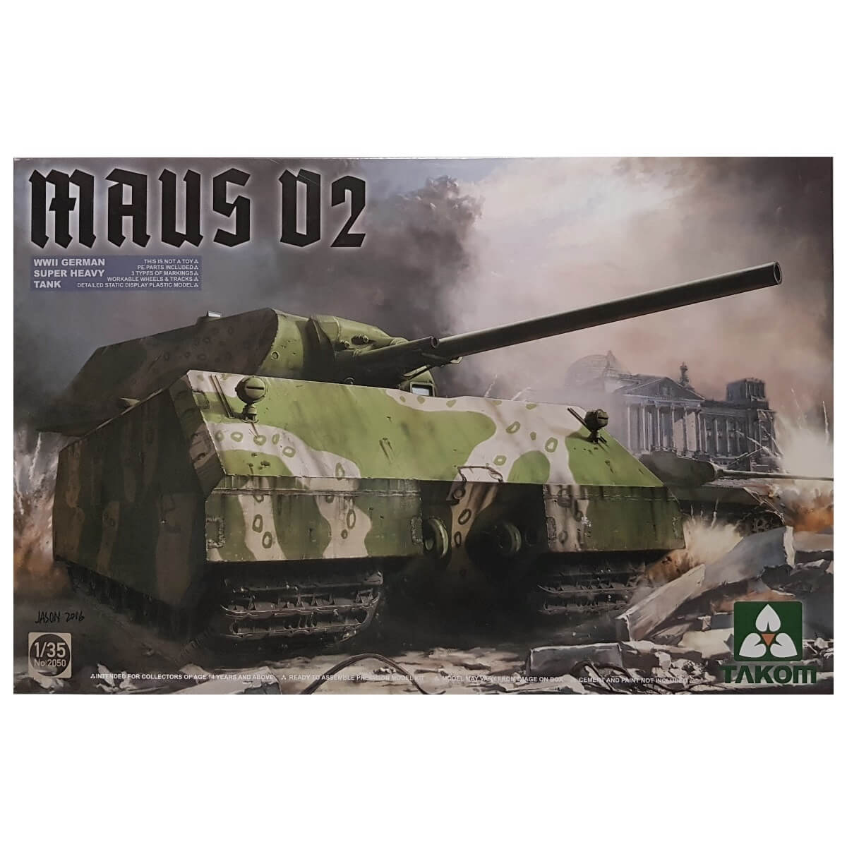 1:35 WWII German Super Heavy Tank Maus V2 - TAKOM
