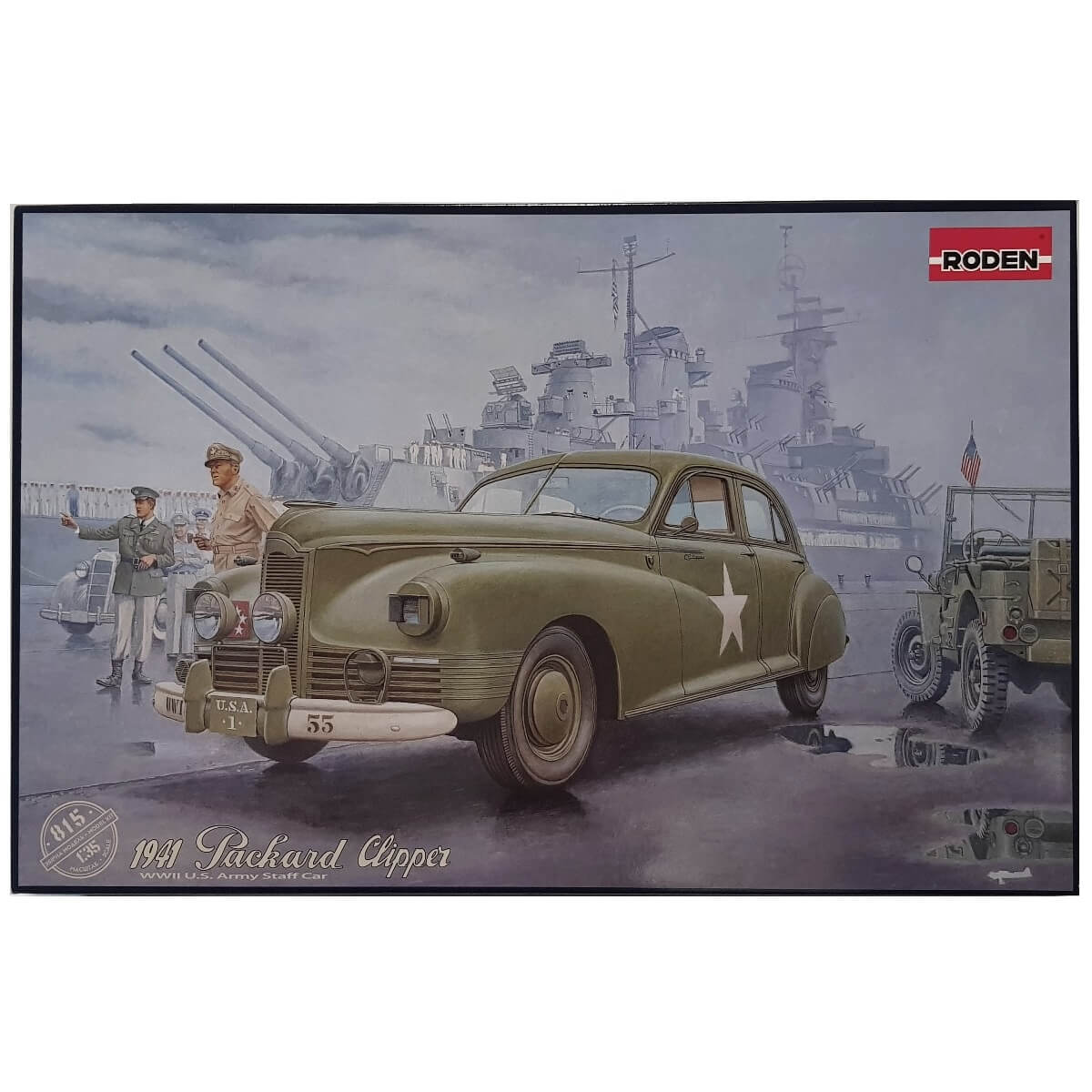 1:35 1941 Packard Clipper - WWII US Army Staff Car - RODEN