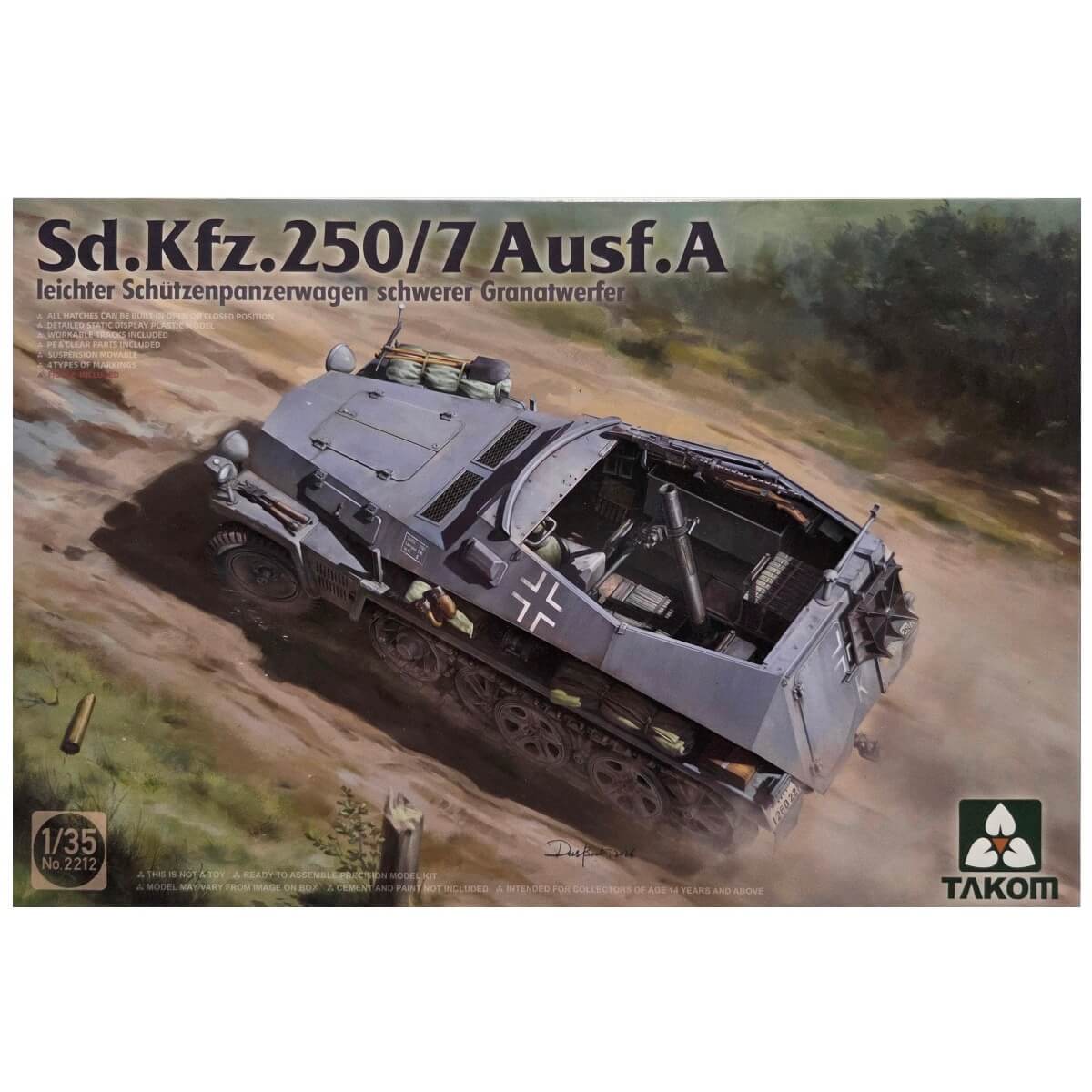 1:35 Sd.Kfz. 250/7 Ausf. A leichte Schutzenpanzerwagen schwerer Granatwerfer - TAKOM