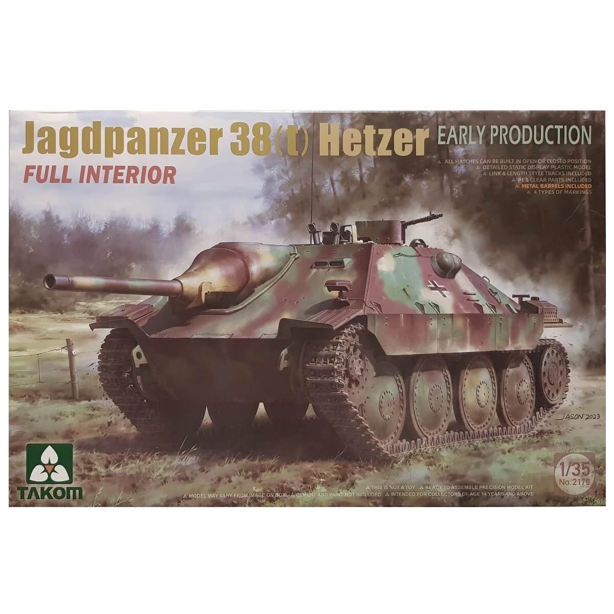 1:35 Jagdpanzer 38(t) Hetzer Early Production - Full Interior - TAKOM