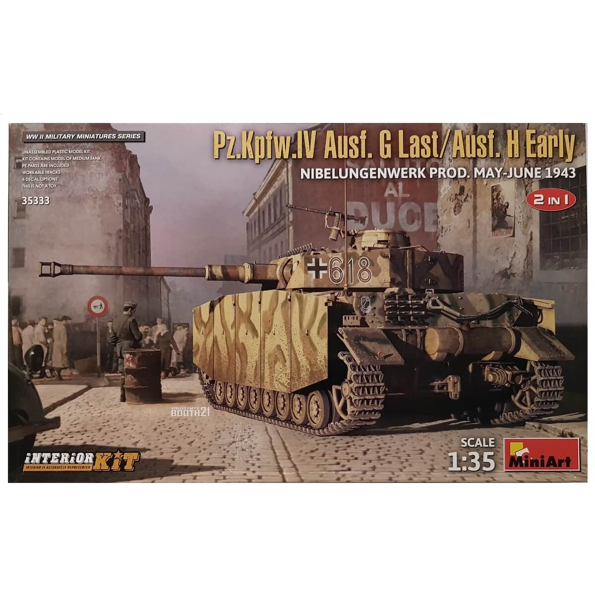 1:35 Pz.Kpfw. IV Ausf. G Last/Ausf. H - Early Nibelungenwerk - Prod. May-June 1943 - MINIART