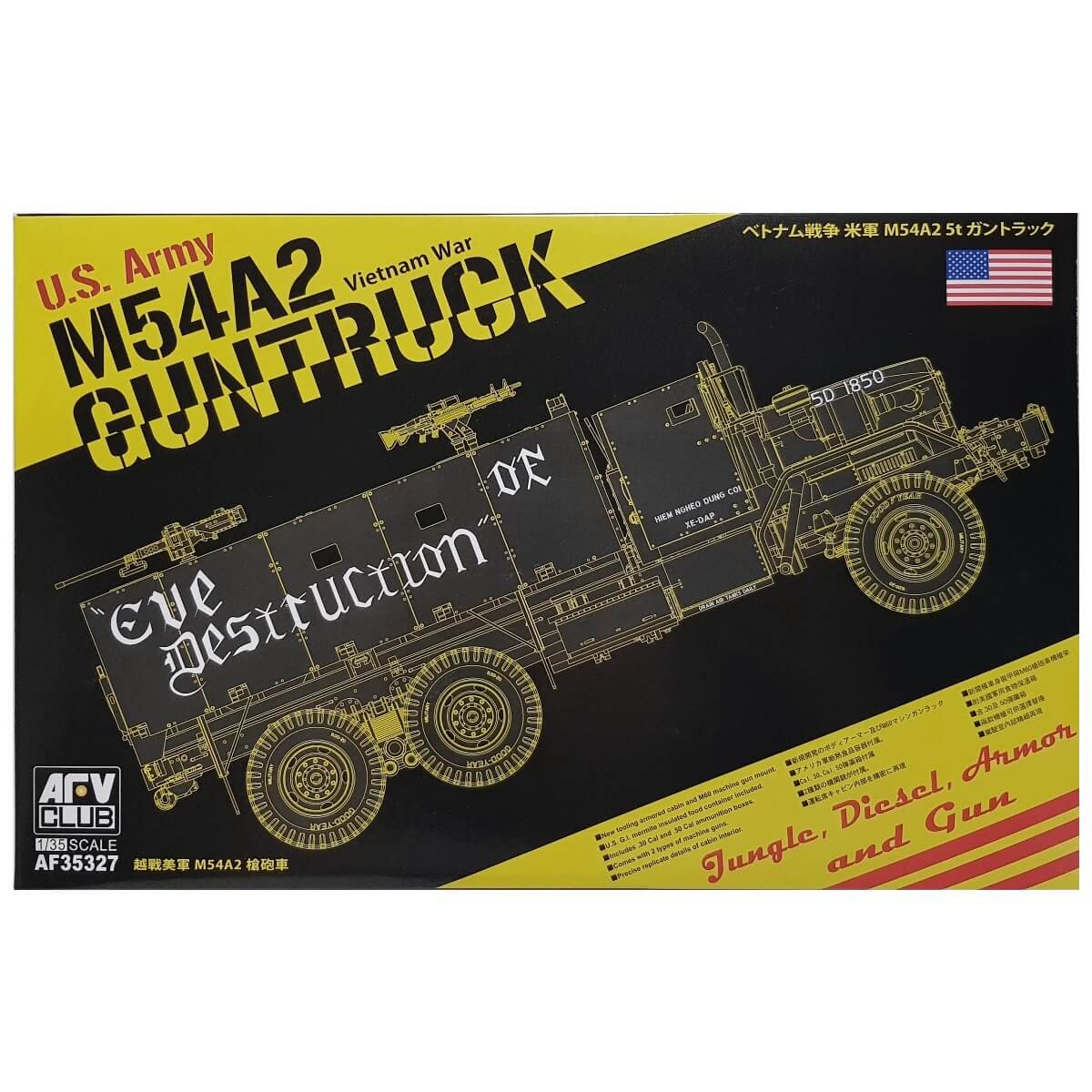 1:35 US Army M54A2 5-ton Gun truck - Eve of Destruction - AFV CLUB