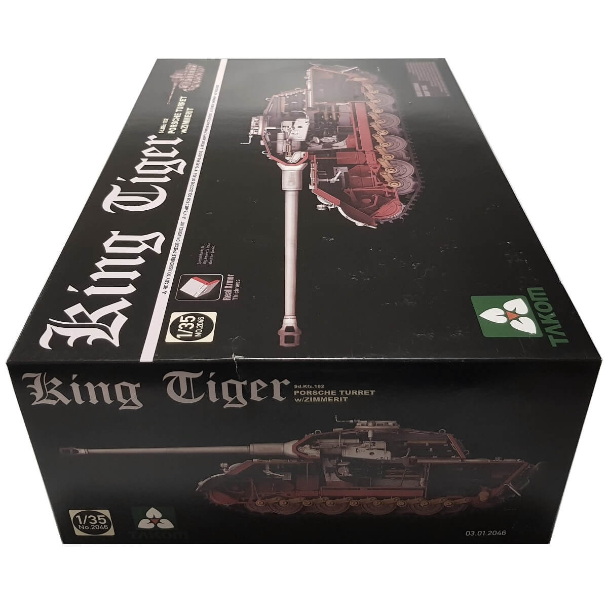 1:35 King Tiger Sd.Kfz.182 Porsche Turret with Zimmerit - TAKOM