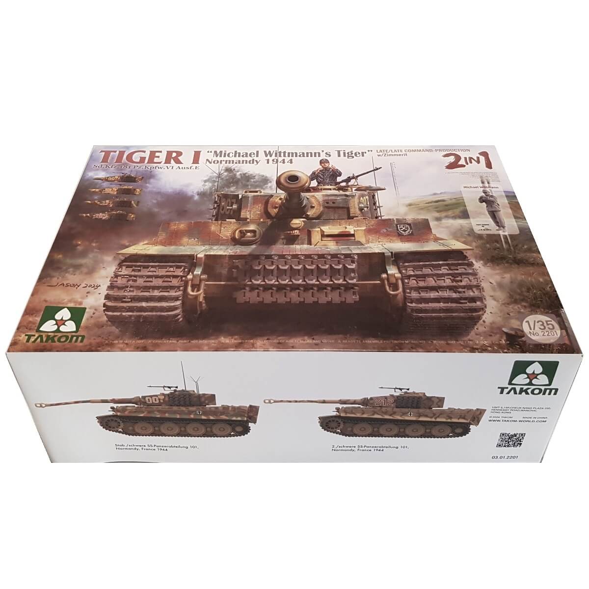 1:35 Tiger I² BOX Early Late/Late Command with Michael Wittmann and 1/16 Michael Wittmann - TAKOM