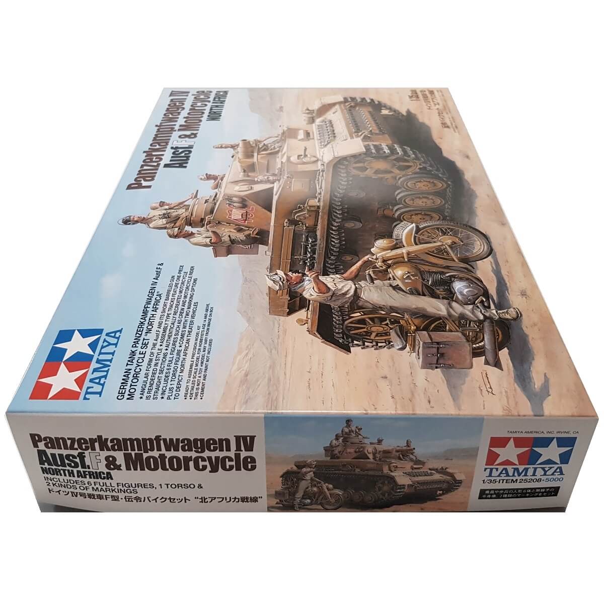 1:35 Panzerkampfwagen IV Ausf F and Motorcycle - North Africa - TAMIYA