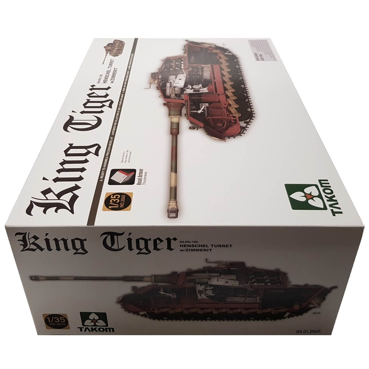 1:35 Sd.Kfz. 182 King Tiger Henschel Turret with Zimmerit - TAKOM