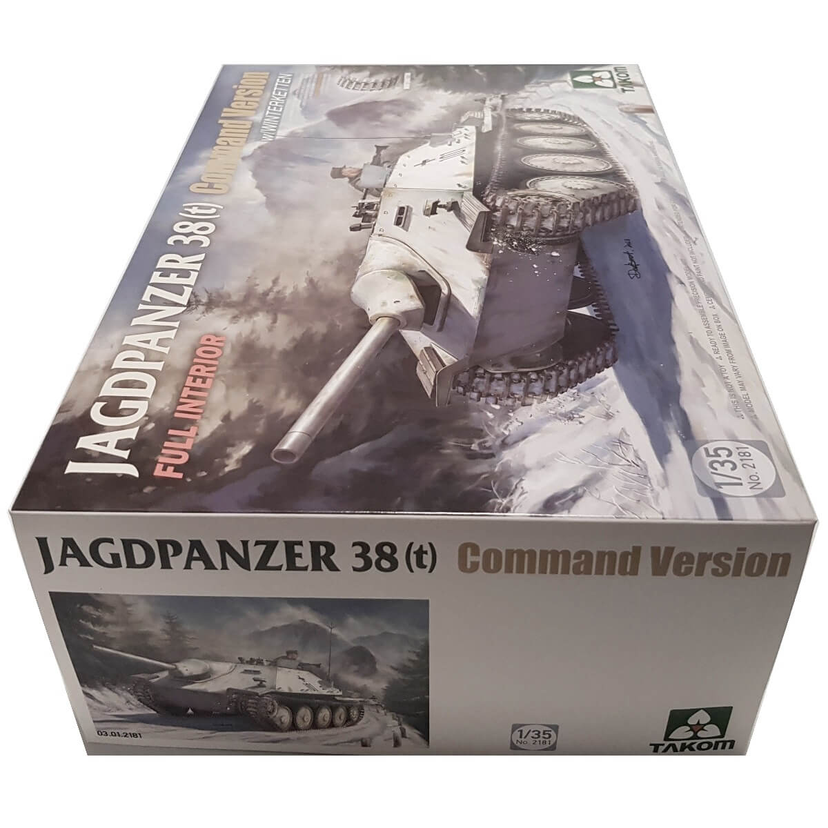 1:35 Jagdpanzer 38(t) Command Version with Winterketten - Full Interior - TAKOM