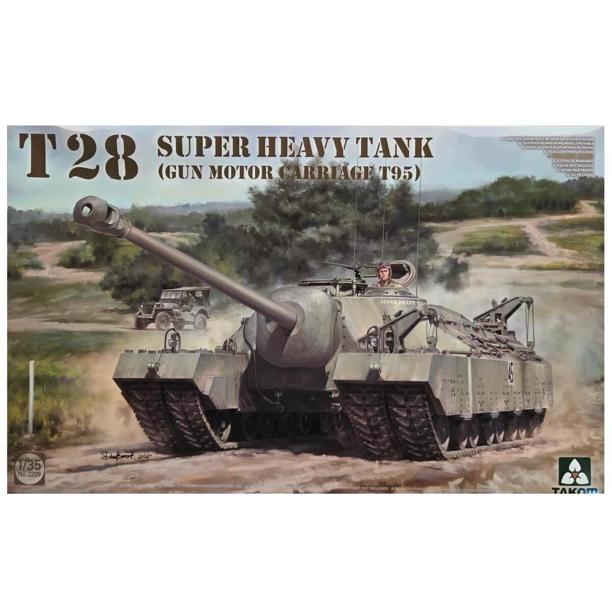 1:35 T28² BOX T28 Super Heavy Tank + T28A1/A2 Super Assault Tank + Modelling Guide - TAKOM