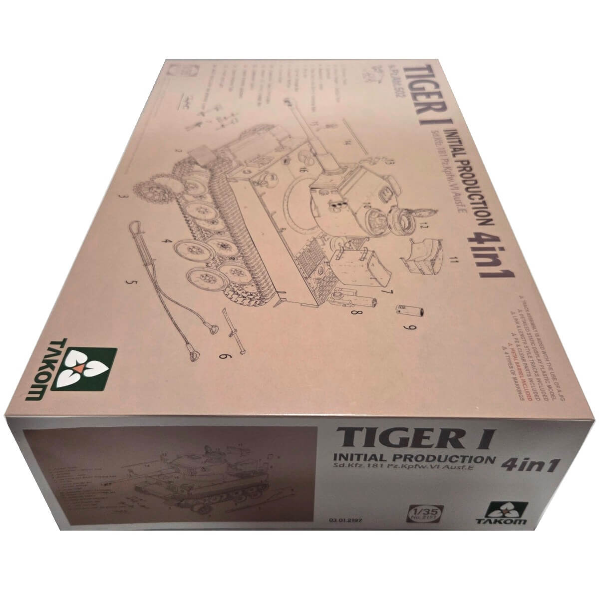 1:35 Tiger I Initial Production 4 in 1 - s.Pz.Abt.502 - TAKOM