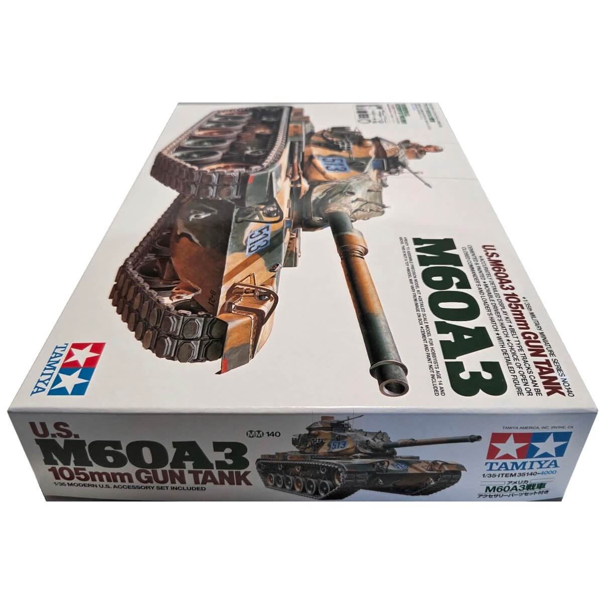 1:35 US M60A3 105mm Gun Tank with Modern US Accessory Set - TAMIYA
