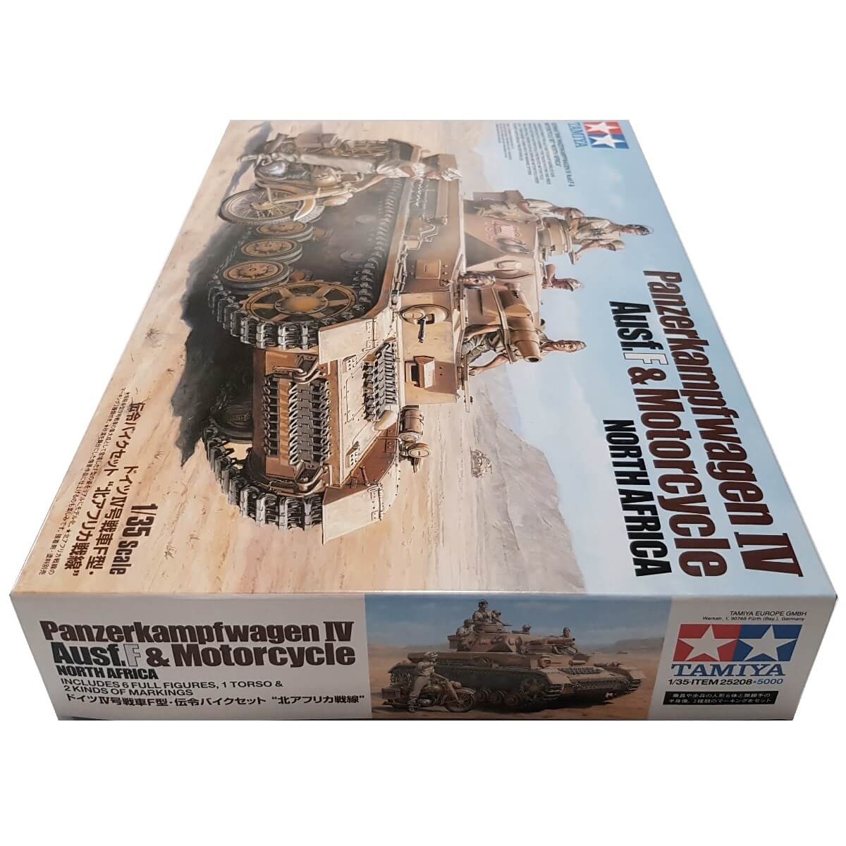 1:35 Panzerkampfwagen IV Ausf F and Motorcycle - North Africa - TAMIYA