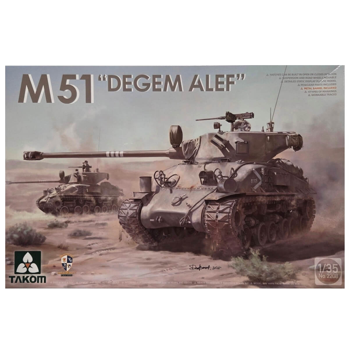 1:35 Sherman² Box DEGEM ALEF  and M4A1(76)W VVSS with US Army 1/4 Ton Utility Truck - TAKOM