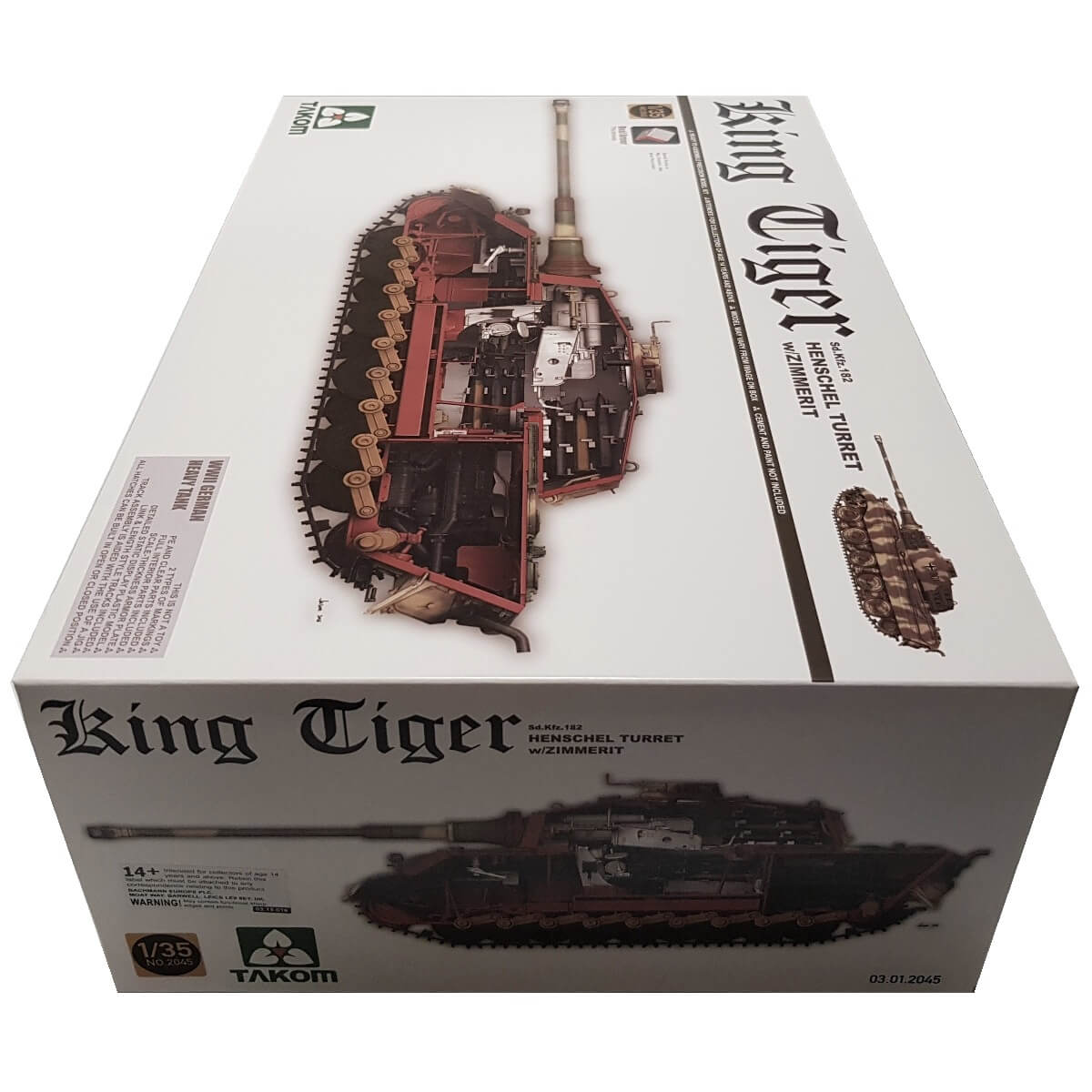 1:35 Sd.Kfz. 182 King Tiger Henschel Turret with Zimmerit - TAKOM