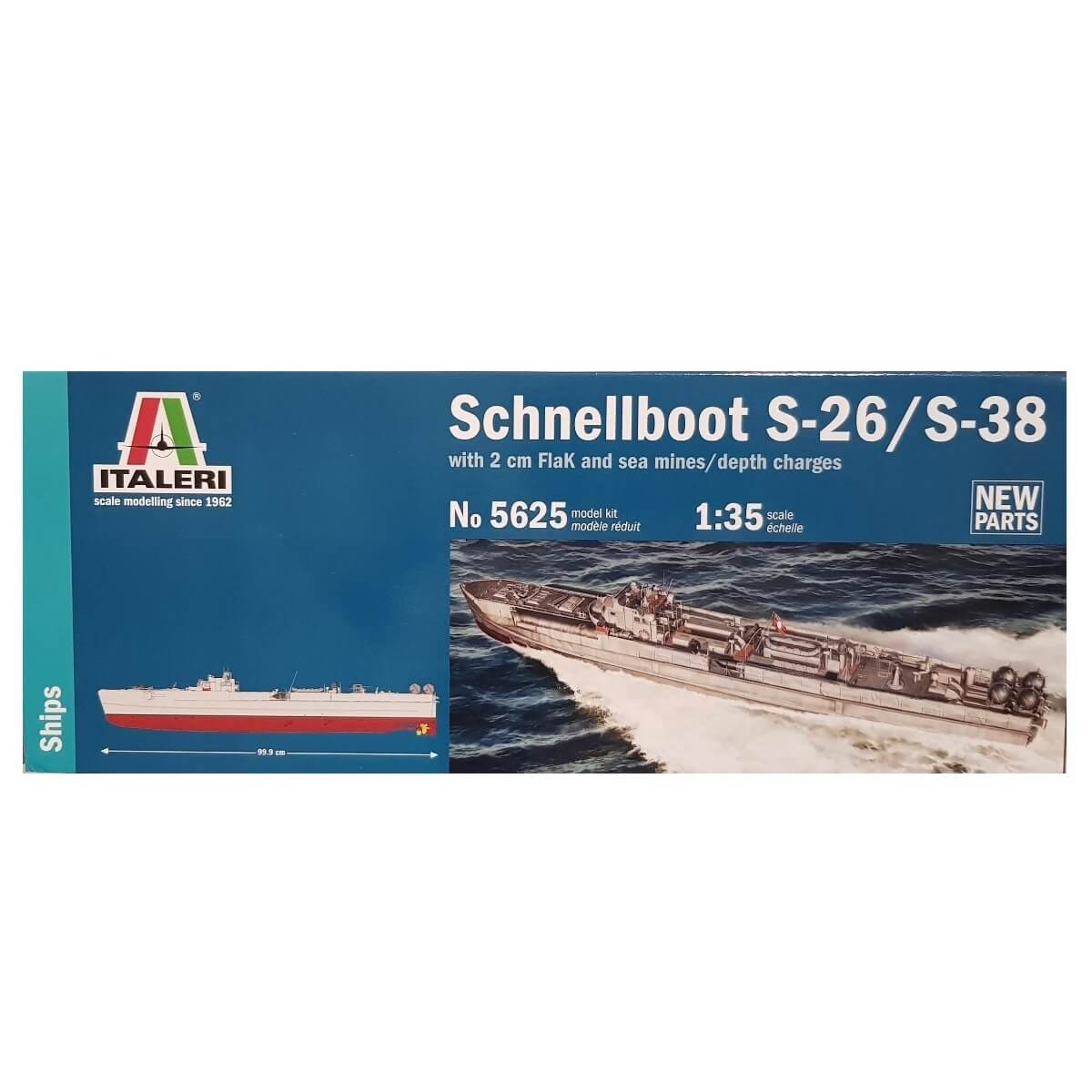 1:35 Schnellboot S-26 / S-38 with 2cm Flak and mines/depth charges - ITALERI