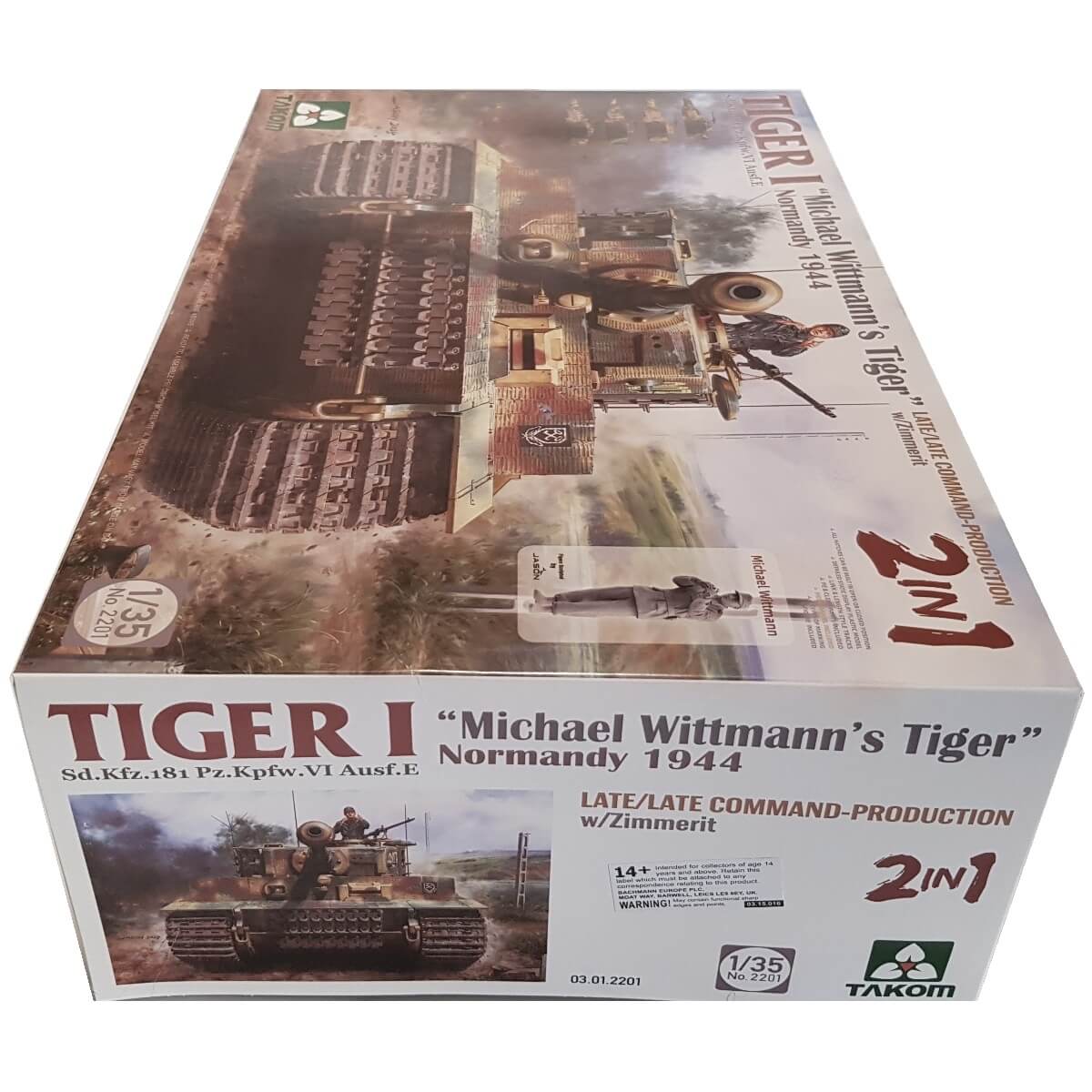 1:35 Tiger I - Michael Wittmann's Tiger - Normandy 1944 Late/Late Command Production with Zimmerit - TAKOM