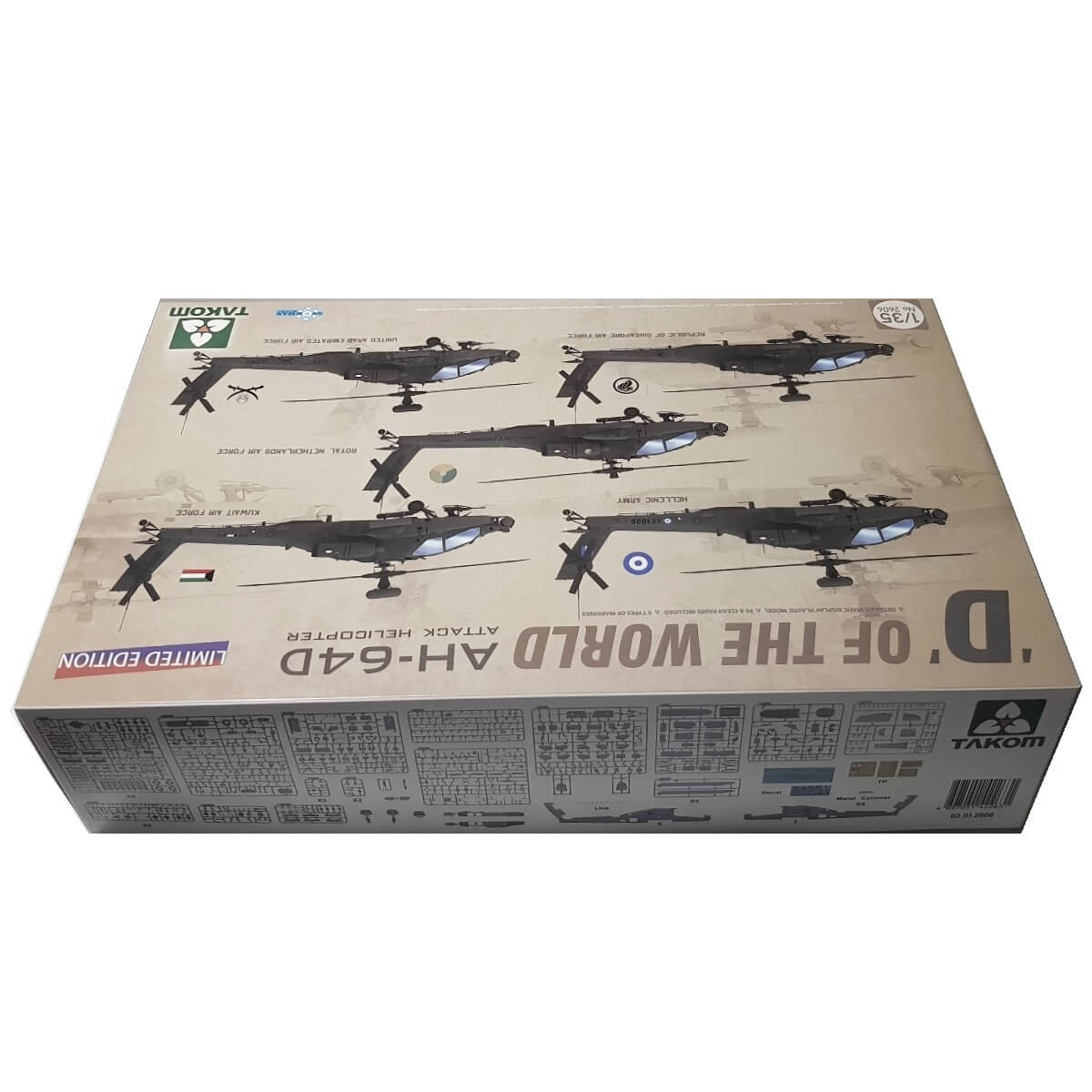 1:35 AH-64D Attack Helicopter - D of the World - TAKOM