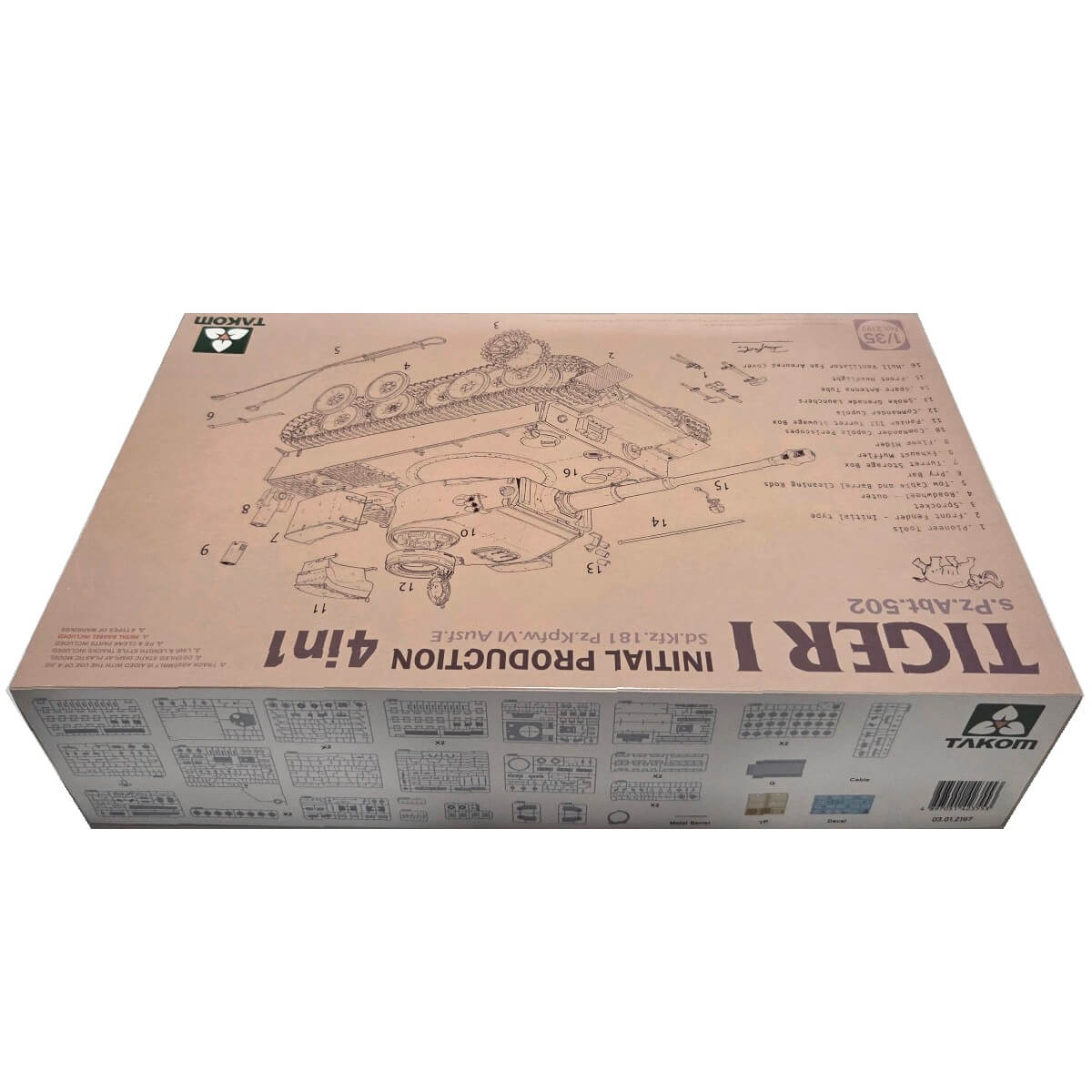 1:35 Tiger I Initial Production 4 in 1 - s.Pz.Abt.502 - TAKOM