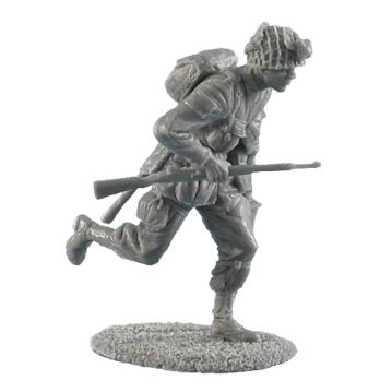 1:35 US Airborne Paratrooper Running with M1 Garand and Ammo Box - FIRST LEGION
