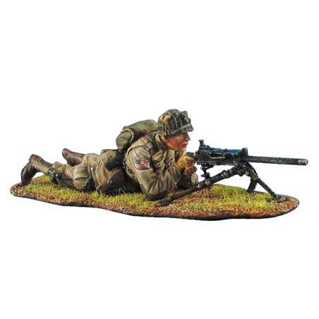 1:35 US Airborne Paratrooper Firing .30 Cal Browning MG - FIRST LEGION