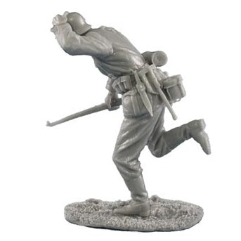 1:35 German Heer Infantry Running Holding on Helmet - FIRST LEGION