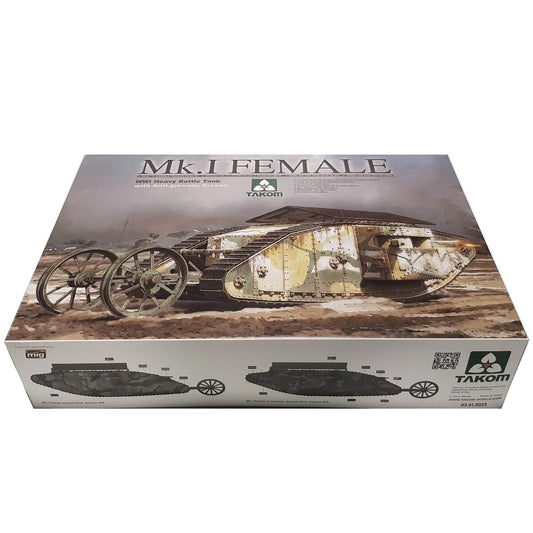 1:35 WWI Heavy Battle Tank Mk.I Female with Anti-grenade Screen - TAKOM