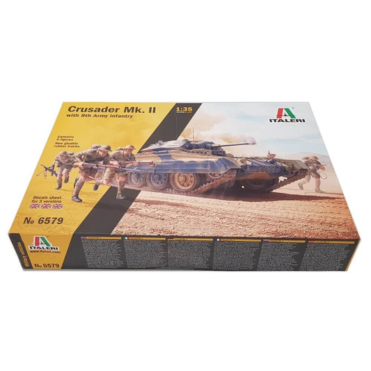 1:35 British CRUSADER Mk. II with 8th Army Infantry - ITALERI