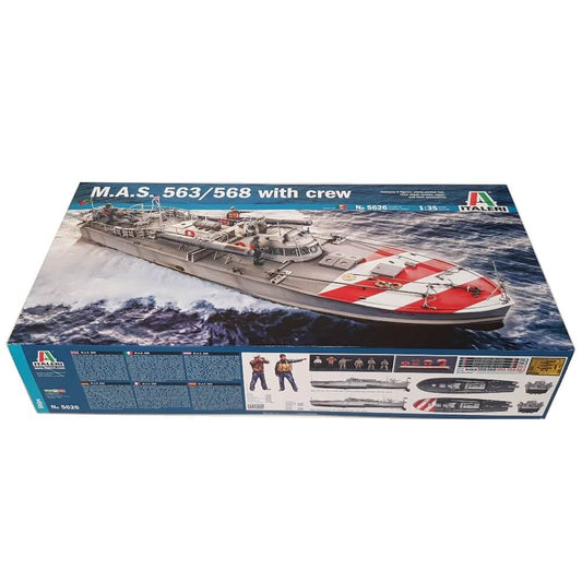 1:35 Italian MAS 563/568 boat with Crew - ITALERI