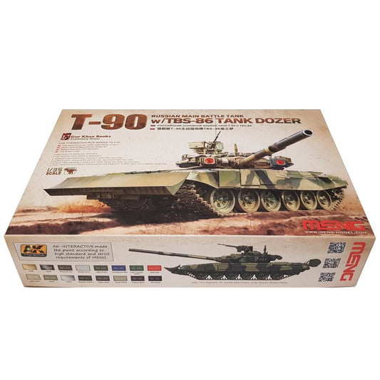 1:35 Russian Main Battle Tank T-90 with TBS-86 Tank Dozer - MENG