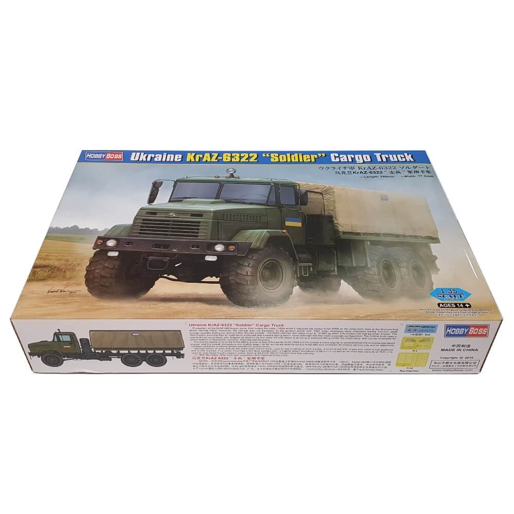 1:35 Ukraine KrAZ-6322 Soldier Cargo Truck - HOBBY BOSS