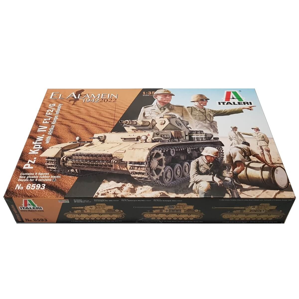 1:35 Pz.Kpfw. IV Ausf.F1/F2/G with Afrika Korps Infantry - El Alamein 80th Anniversary - ITALERI