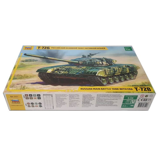 1:35 Russian T-72B Main Battle Tank with ERA - ZVEZDA