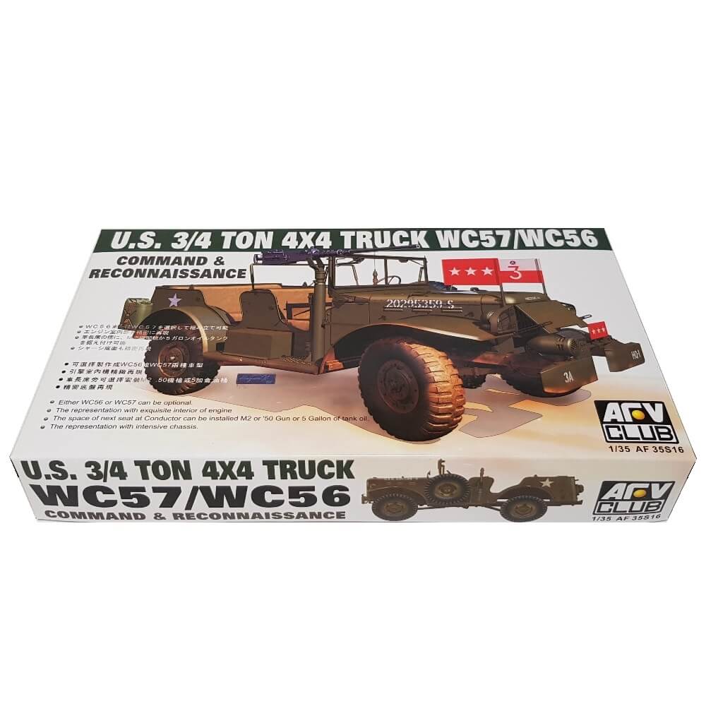 1:35 US ¾ ton 4x4 Truck WC57/WC56 Command and Reconnaissance - AFV CLUB