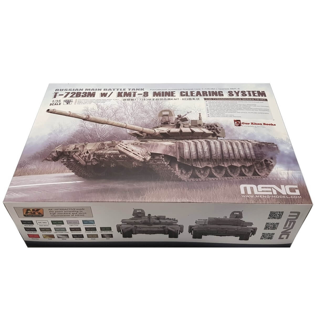 1:35 Russian T-72B3M with KMT-8 Mine Clearing System - MENG
