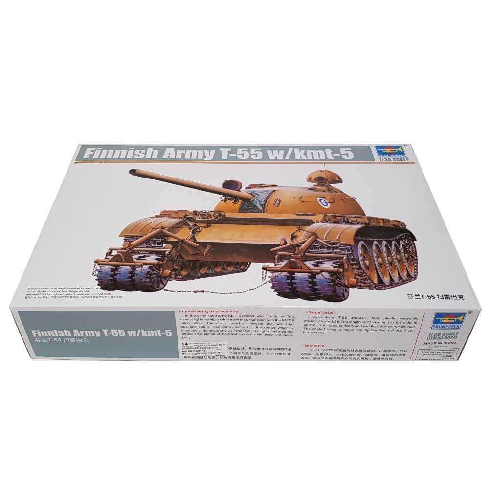 1:35 Finnish Army T-55 with KMT-5 - TRUMPETER