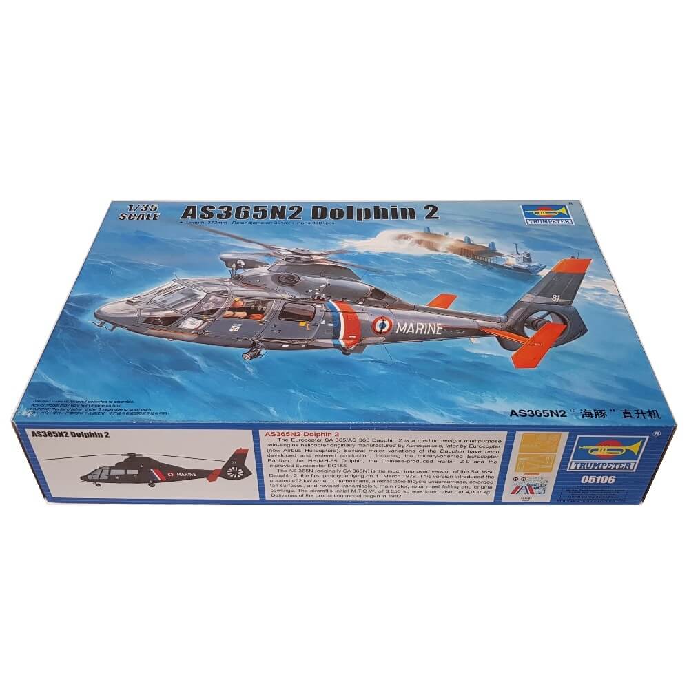 1:35 AS365N2 Dolphin 2 Helicopter - TRUMPETER
