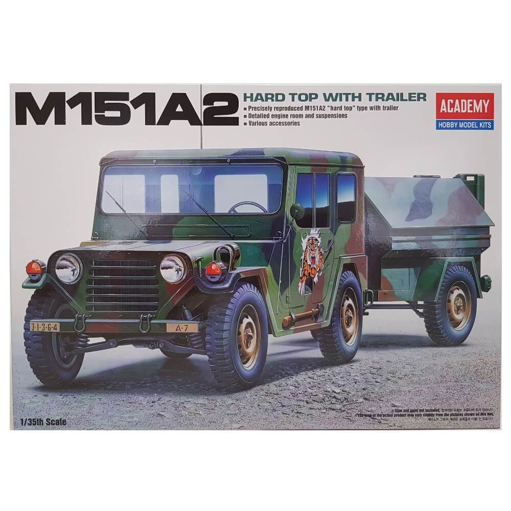 1:35 M151A2 Hard Top with Trailer - ACADEMY