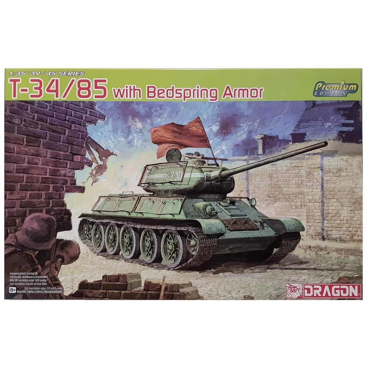 1:35 T-34/85 with Bedspring Armor - Premium Edition - DRAGON