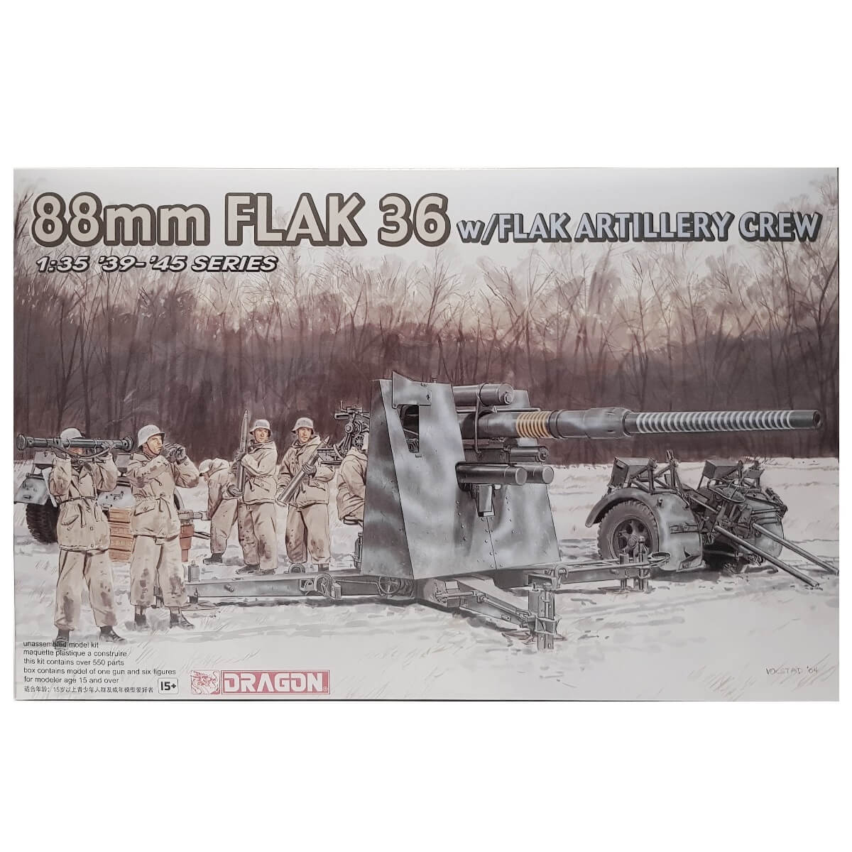 1:35 88mm FLAK 36 with FlaK Artillery Crew - DRAGON