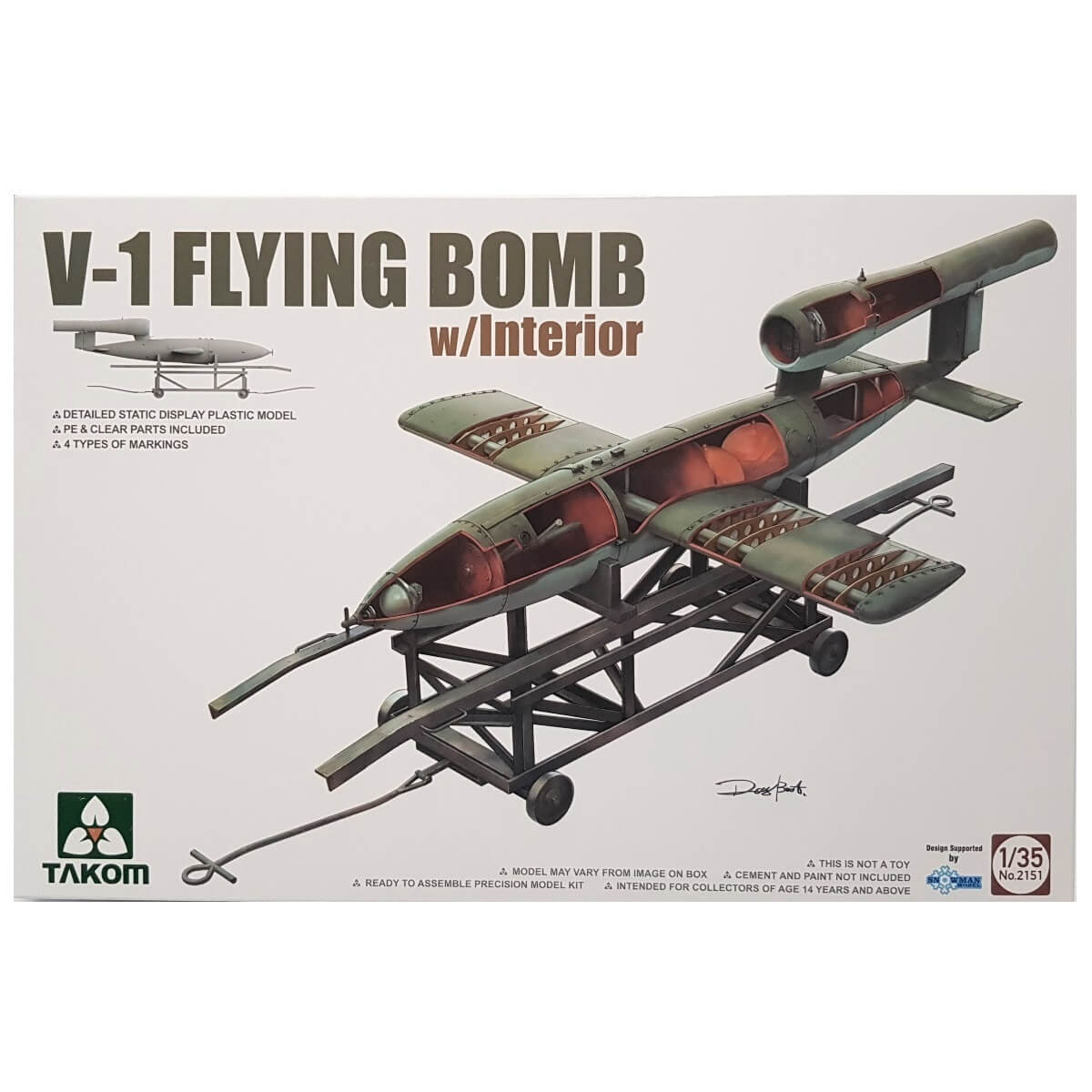 1:35 V-1 Flying Bomb with Interior - TAKOM