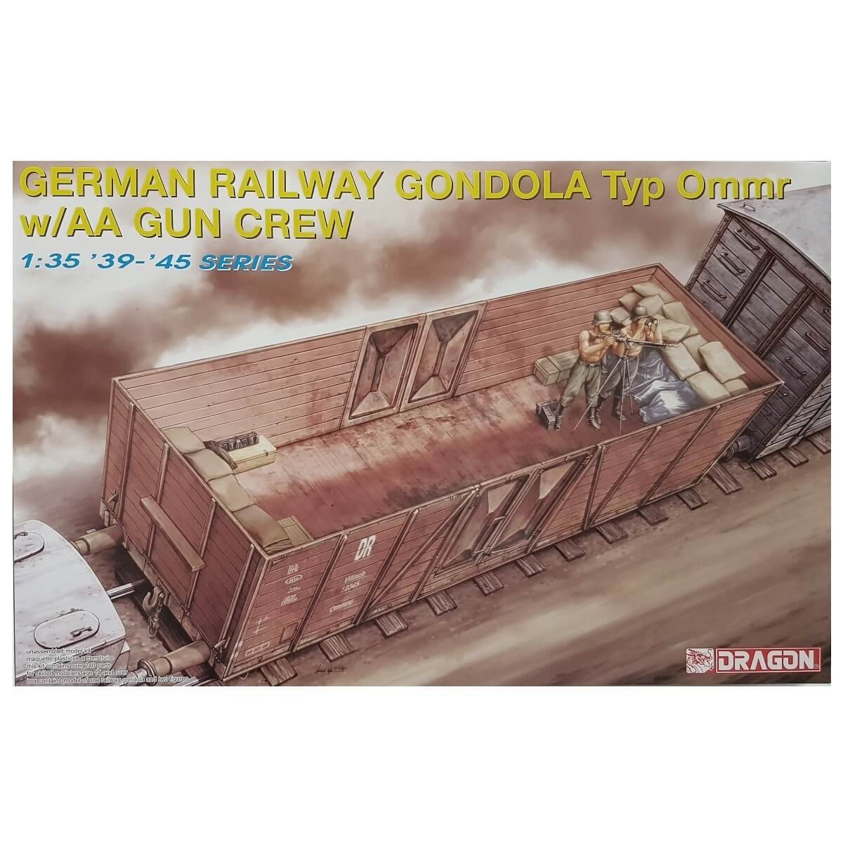 1:35 German Railway Gondola Typ Ommr with AA Gun Crew - DRAGON