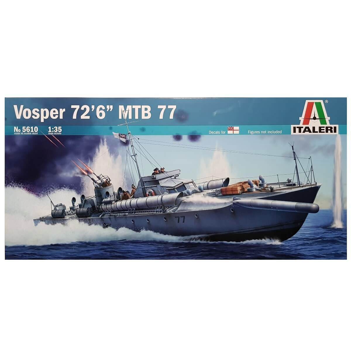 1:35 Royal Navy VOSPER 72’6” Torpedo Boat MTB 77 - ITALERI