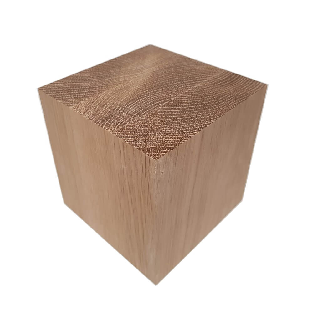 Solid OAK cube 100 mm / 4 inch