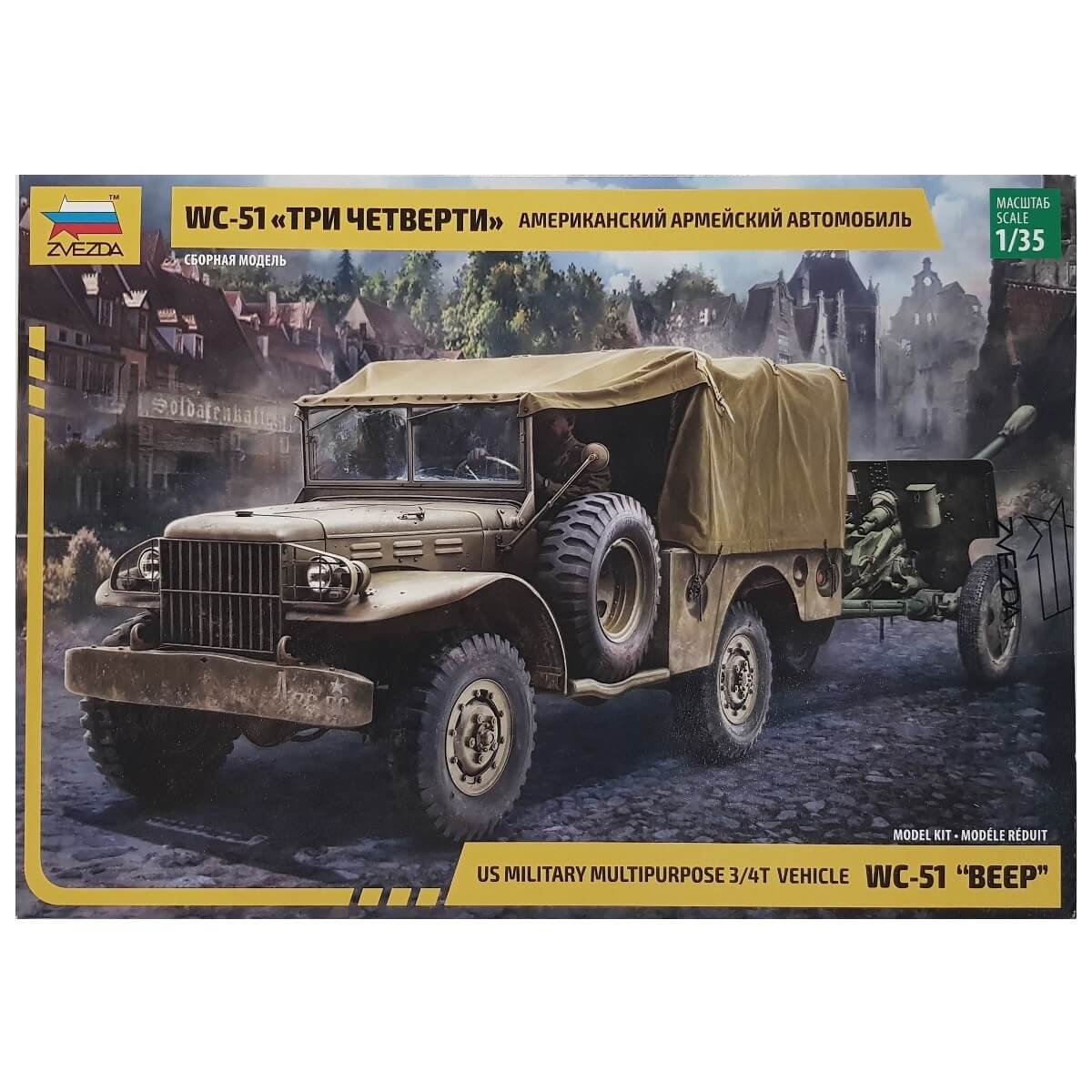 1:35 US military multipurpose ¾t vehicle WC-51 BEEP - ZVEZDA